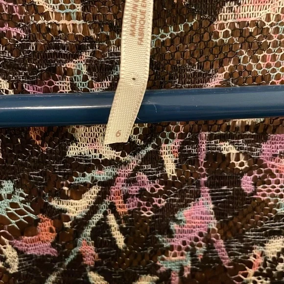 Free People Cherry Blossom Lace Accordion Mini Dress Sz 6 - Picture 7 of 8